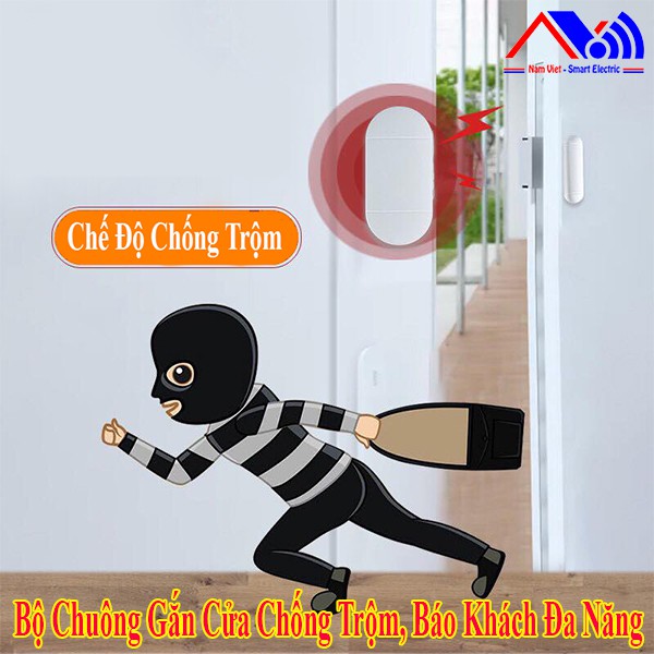 CHUÔNG TỪ BÁO ĐỘNG,CHUÔNG CHỐNG TRỘM, CÒI HÚ BÁO  ĐỘT NHẬP VÀO NHÀ, CỬA HÀNG,nhỏ gọn,bí mật