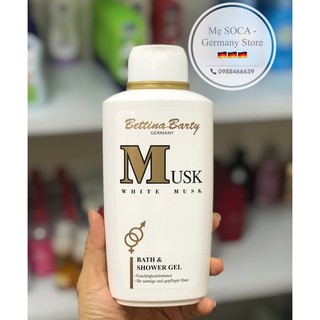 Sữa tắm hương nước hoa Bettina Barty White Musk 500ml (Made in Germany)