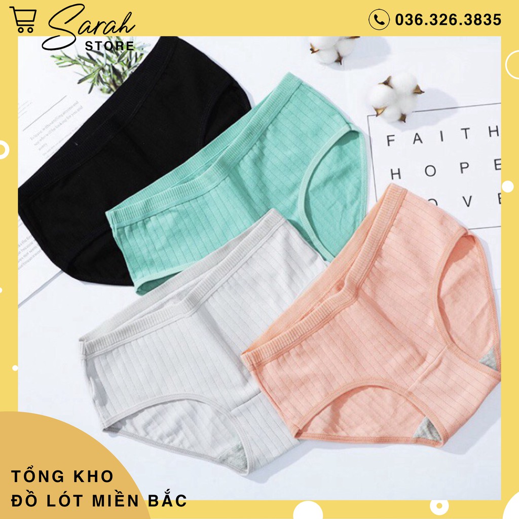 Quần Lót Cotton Tăm Gân Sọc Bản To Xuất Nhật