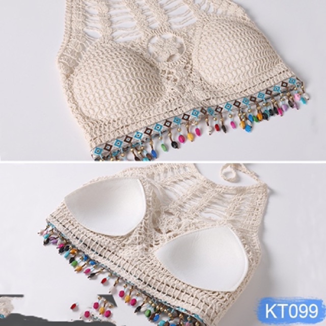 BÁN SỈ COMBO 3 MÓN SÉT BIKINI LEN SỢI ĐAN MÓC ĐI BIỂN | BigBuy360 - bigbuy360.vn