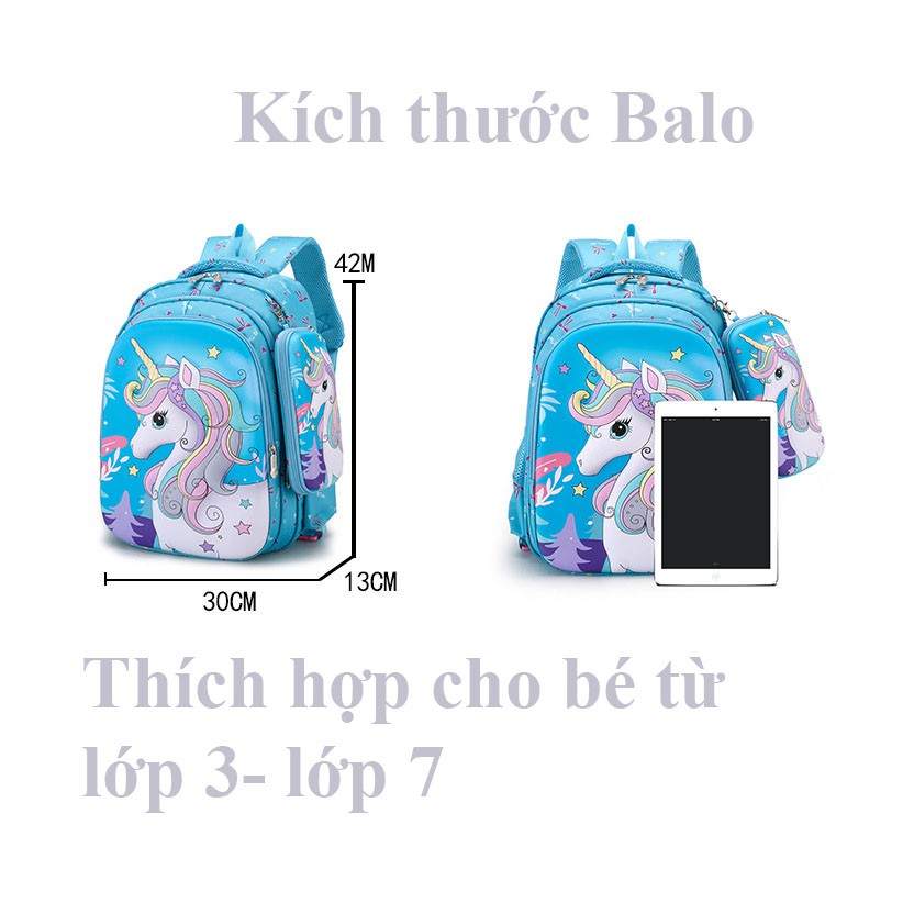 [ Mẫu mới- Giảm Giá cực sốc - Size 42] Balo 3 IN 1 gồm balo tiểu học , trung học + túi chéo + hộp bút siêu chất