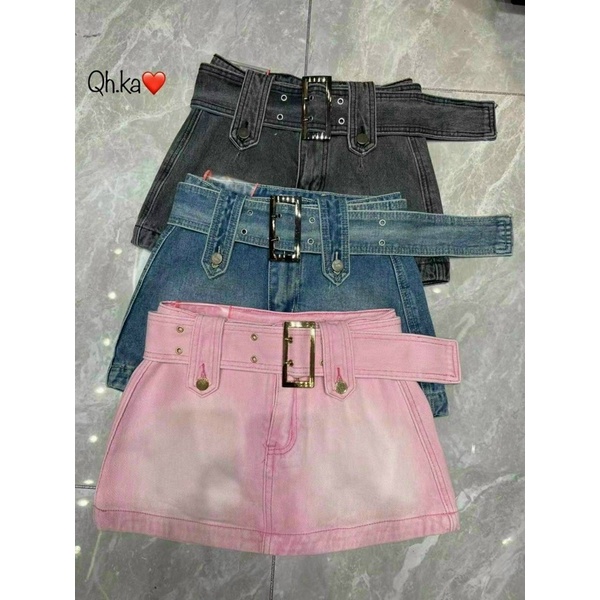 CHÂN VÁY BÒ KÈM ĐAI SIÊU HÓT QUẢNG CHÂU LOẠI 1 MS30166