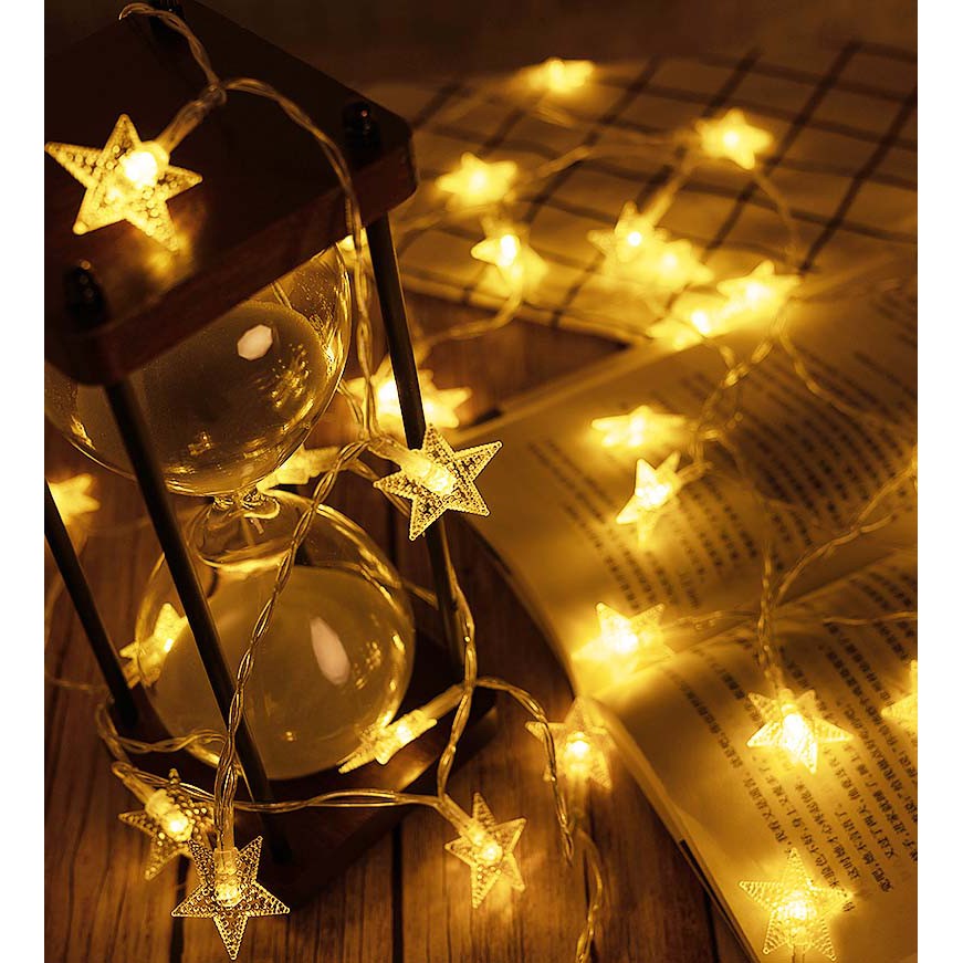 [Có Sẵn 3M] Dây Đèn Led Hình Ngôi Sao Trang Trí Phòng Ngủ Một Màu - Đèn Đom Đóm Trang Trí Nhà Cửa | BigBuy360 - bigbuy360.vn