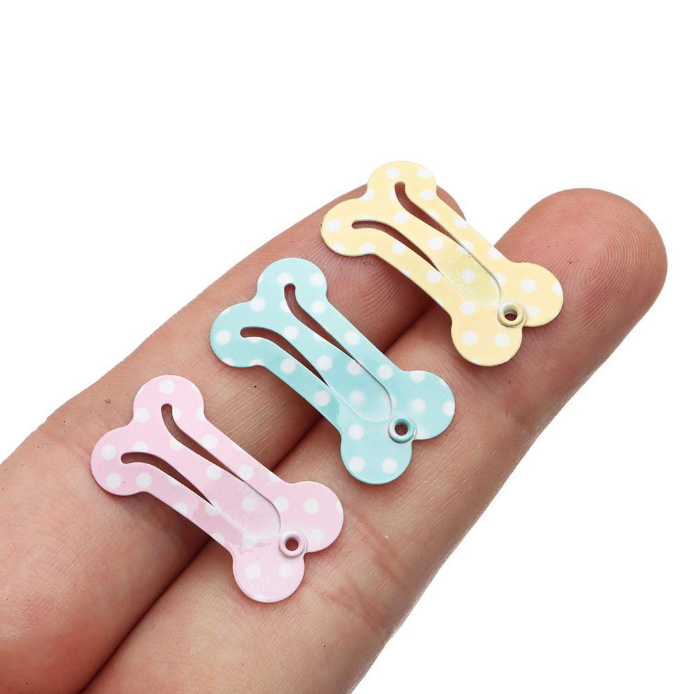 RAINBOW Set 5 Kẹp Tóc Hình Cục Xương 2.5cm Dành Cho Búp Bê