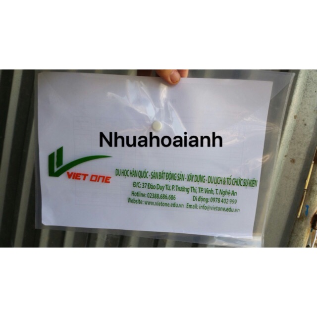 In túi clear bag, túi đựng tài liệu in theo yêu cầu