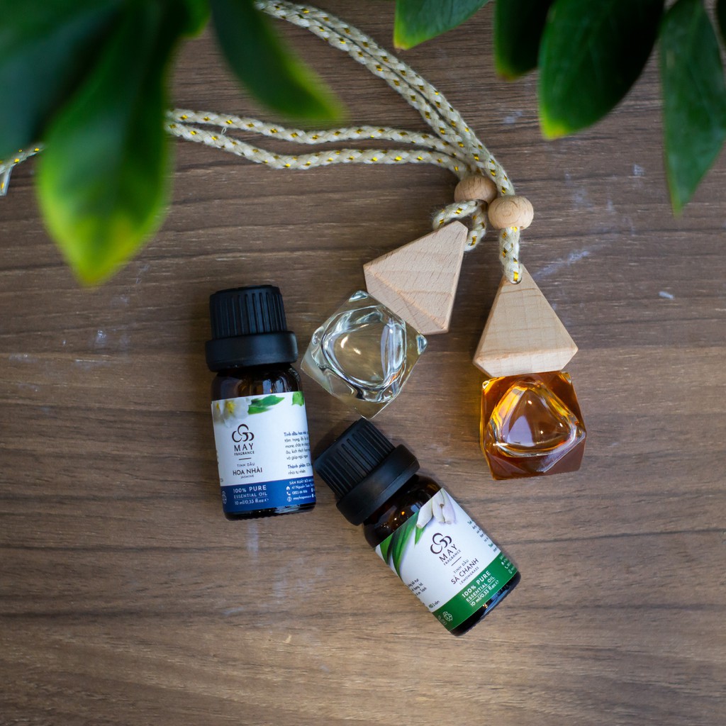 Tinh dầu thơm khử mùi, thanh lọc không khí treo phòng, tủ quần áo, xe ô tô May Fragrance | Có kiểm nghiệm GC - MS