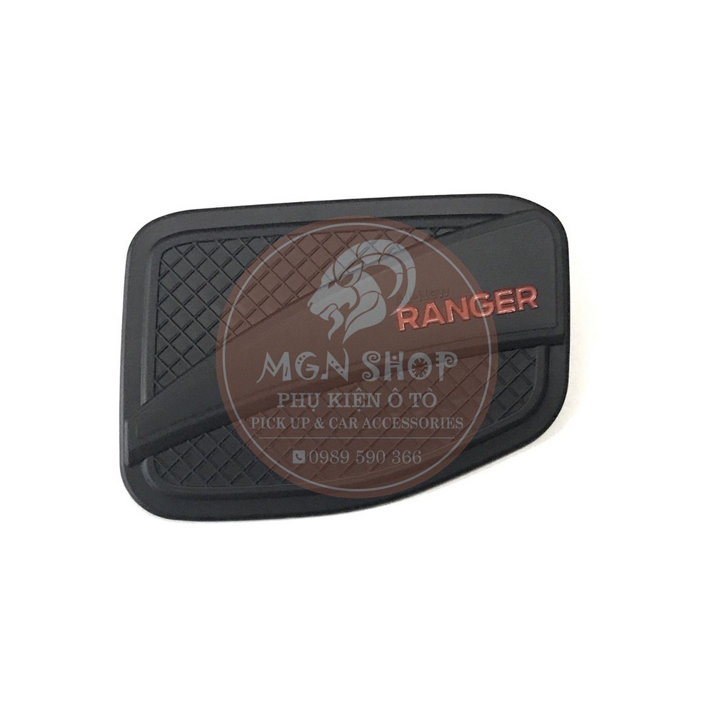 [Ốp nắp bình dầu] [Ford Ranger 2015 - 2021] [màu đen / màu bạc]