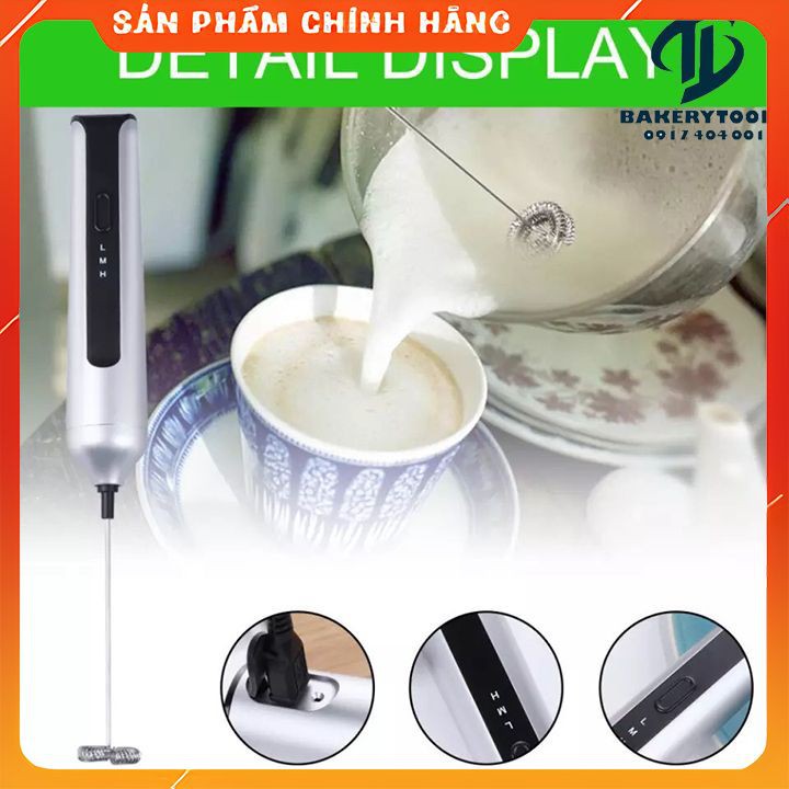 Máy Tạo Bọt Sữa Cafe Nguồn USB 2 Que Đánh