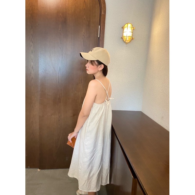 Gaon Top/ Dress (Váy áo linen dây chéo hở lưng) (có may bigsize) | BigBuy360 - bigbuy360.vn