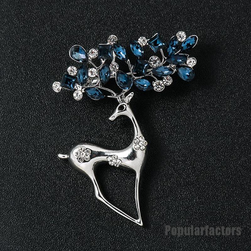 1 Ghim Cài Áo Hình Tuần Lộc Giáng Sinh Đính Đá