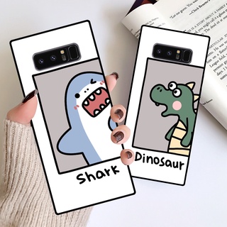 Ốp lưng Samsung Note 8 - Note 9 in hình cá mập, khủng long dễ thương, cute (T01 - T06)