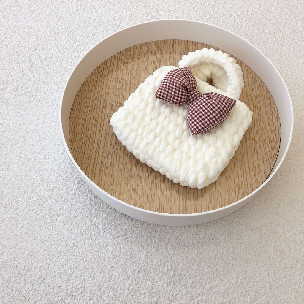 Ví Xách Tay Đính Nơ Phong Cách Hàn Quốc Thời Trang Thu Đông Dành Cho Trẻ