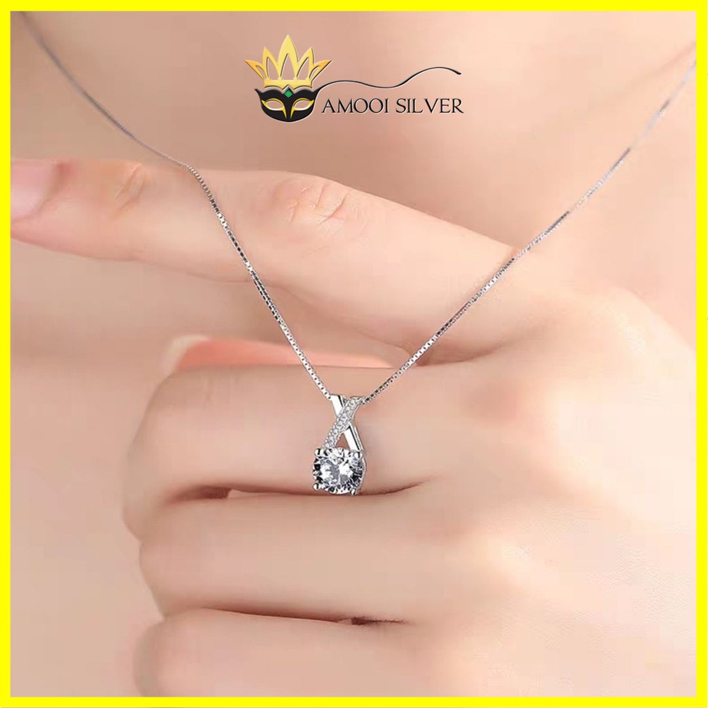 Dây chuyền bạc S925 chữ X - Amooi Silver AD17