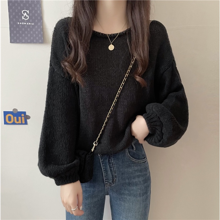 LEEVA - Áo len nữ tay bồng mềm mỏng 4 màu A229