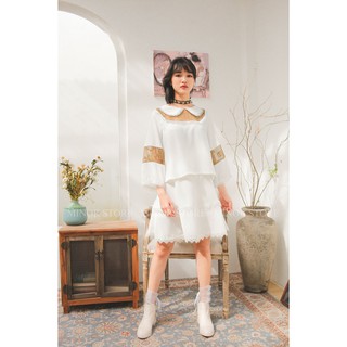 CHÂN VÁY TRẮNG PHỐI REN [MINOR CORA]