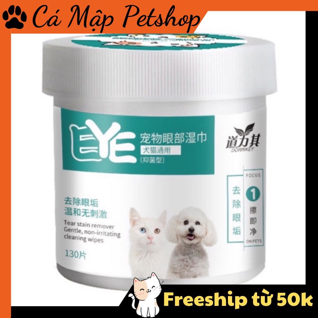 Khăn ướt lau mắt ố bẩn, lau tai cho chó mèo