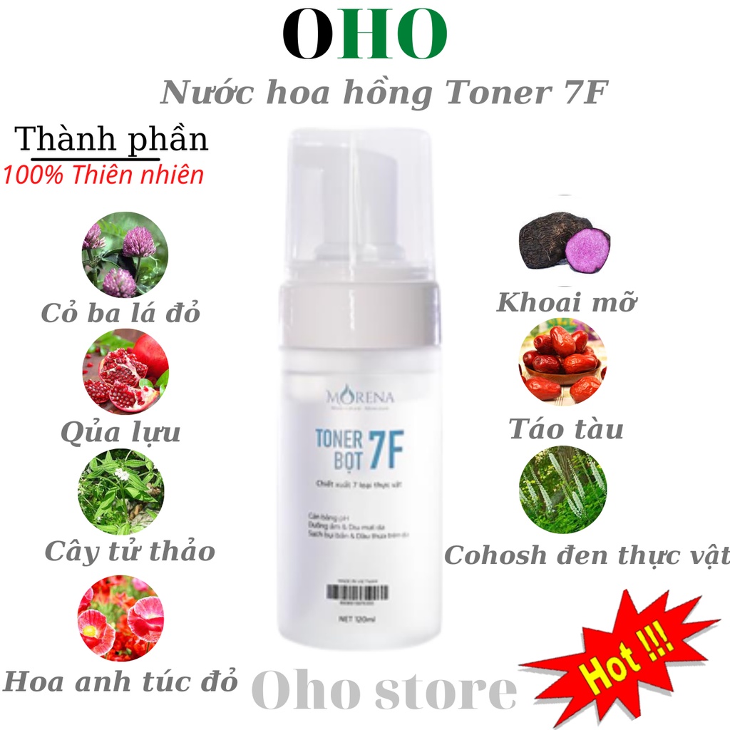 Toner tạo bọt 7F Huyền Phi cân bằng PH dưỡng ẩm phục hồi da