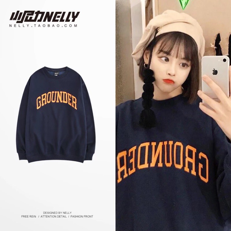 Áo Sweater  chất nỉ bông Nelly Heybig dáng unisex form rộng GROUNDER
