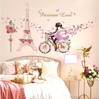 Decal dán tường Paris Love