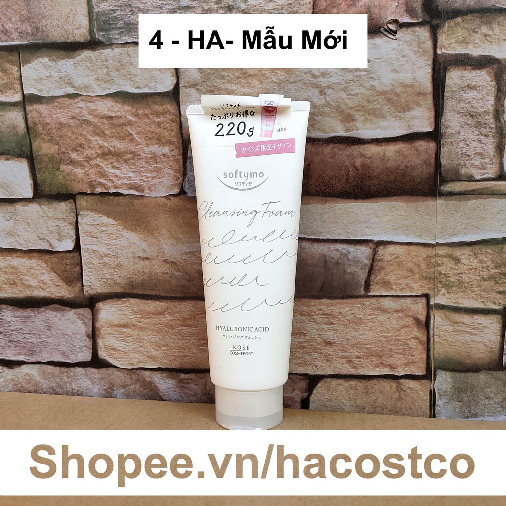 🌺  Mypham23  🌺  Sữa Rửa Mặt Kose Softymo Cleansing Foam 220g của Nhật loại Hyaluronic acid collagen white MLN23  🌺