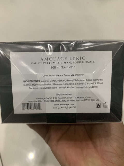 Nước hoa nam Amouage Lyric Man edp 100ml full seal