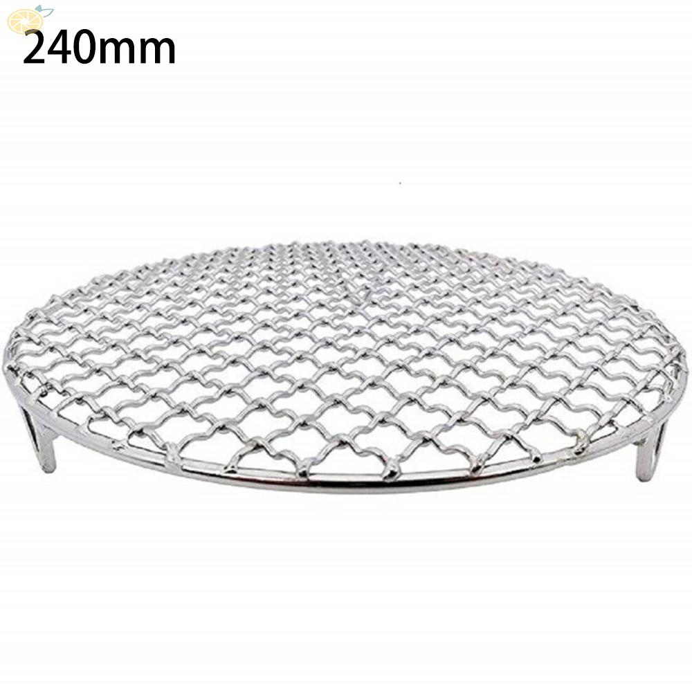 Giá lưới nướng BBQ hình tròn bằng thép không gỉ tiện lợi