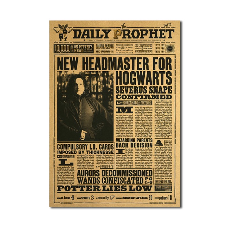 Giấy Kraft Phong Cách Harry Potter Cổ Điển 42 + 30cm Mới