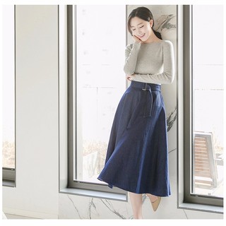 CHÂN VÁY XÒE PHỐI BELT LƯNG JEAN