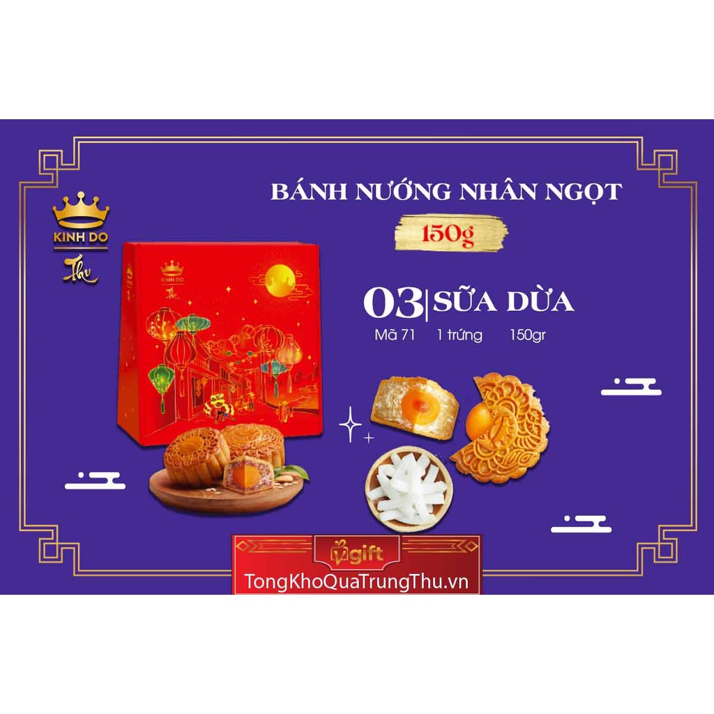 Bánh Trung Thu Kinh Đô Nướng Sữa Dừa - 1 Trứng (KD.71)