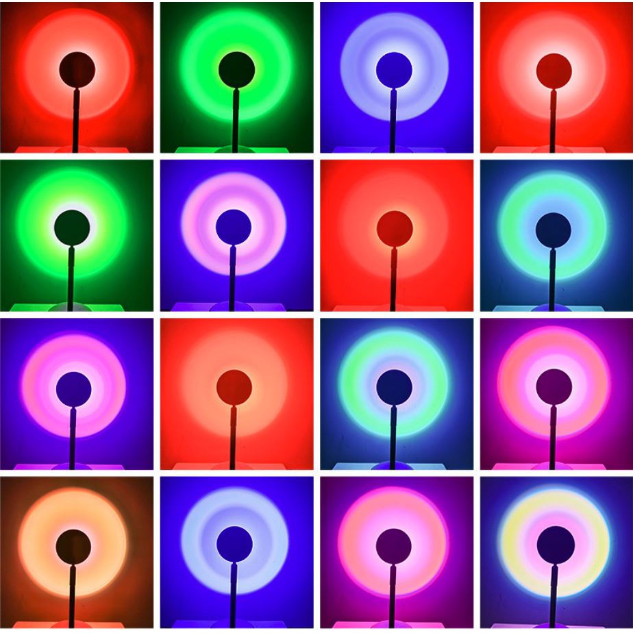 Đèn hoàng hôn 16 triệu màu RGB điều khiển qua APP, Đèn led Tiktok , Đèn hoàng hôn, mặt trời, cầu vồng | BigBuy360 - bigbuy360.vn