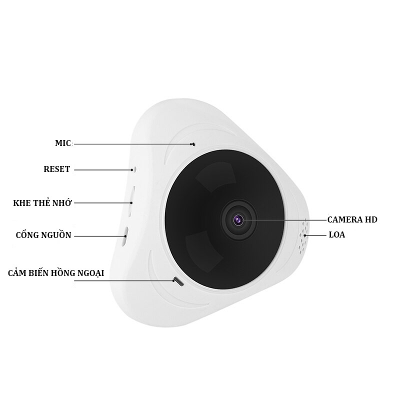 CAMERA WIFI ỐP TRẦN, TƯỜNG 360độ – [CHÍNH HẴNG] [BẢO HÀNH 5NĂM] [KÈM THẺ 32GB TÙY CHỌN MÃ]