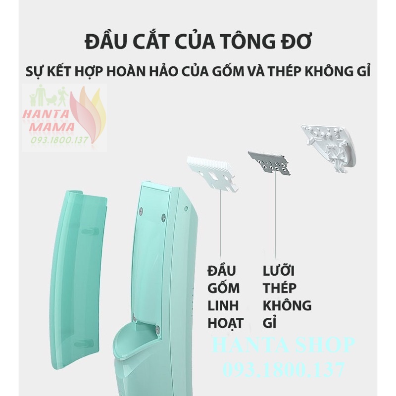 [FULL PHỤ KIỆN] Tông Đơ Cắt Tóc Cho Bé Misuta Hút Tóc Tự Động, Hoạt Động Êm Ái, An Toàn , Có Sạc Pin Rời Kèm Bộ Phụ Kiện