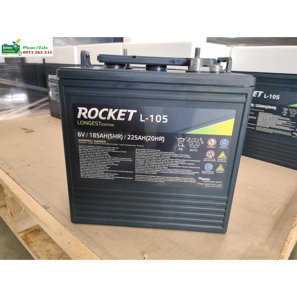 bình ắc quy xe điện Rocket L-105