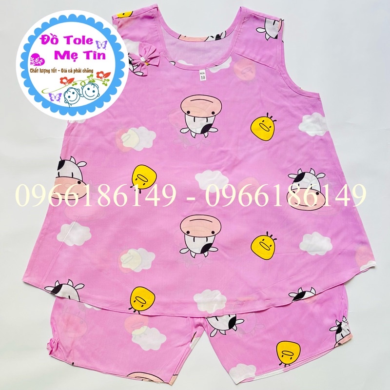 Đồ lanh (tole) bé gái sát nách size 10(23-26kg)
