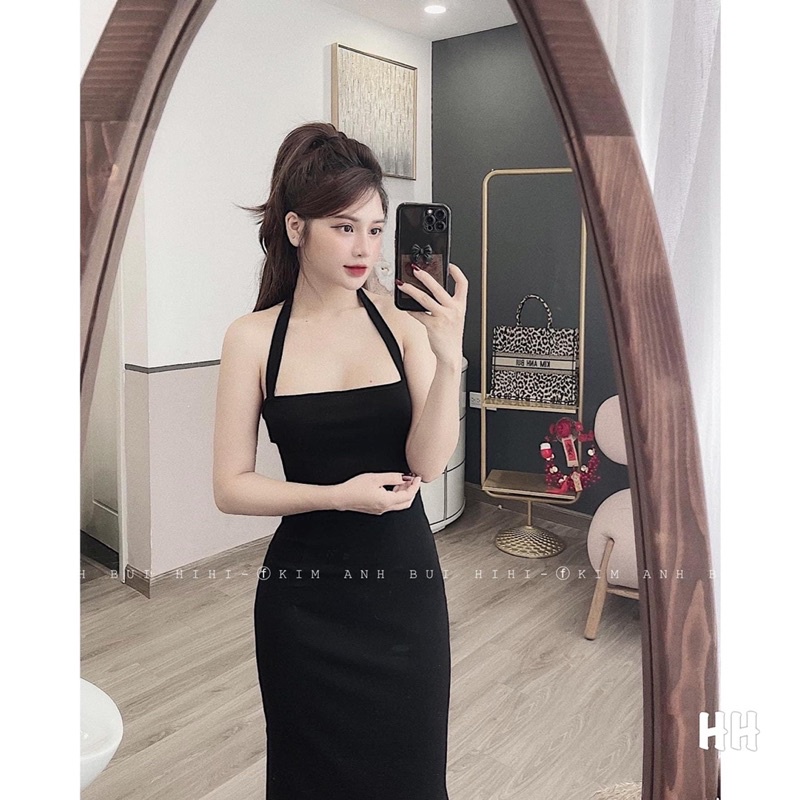 Đầm body cổ yếm Sammivnxk💋 Váy maxi cổ yếm dáng dài💋freeship | WebRaoVat - webraovat.net.vn