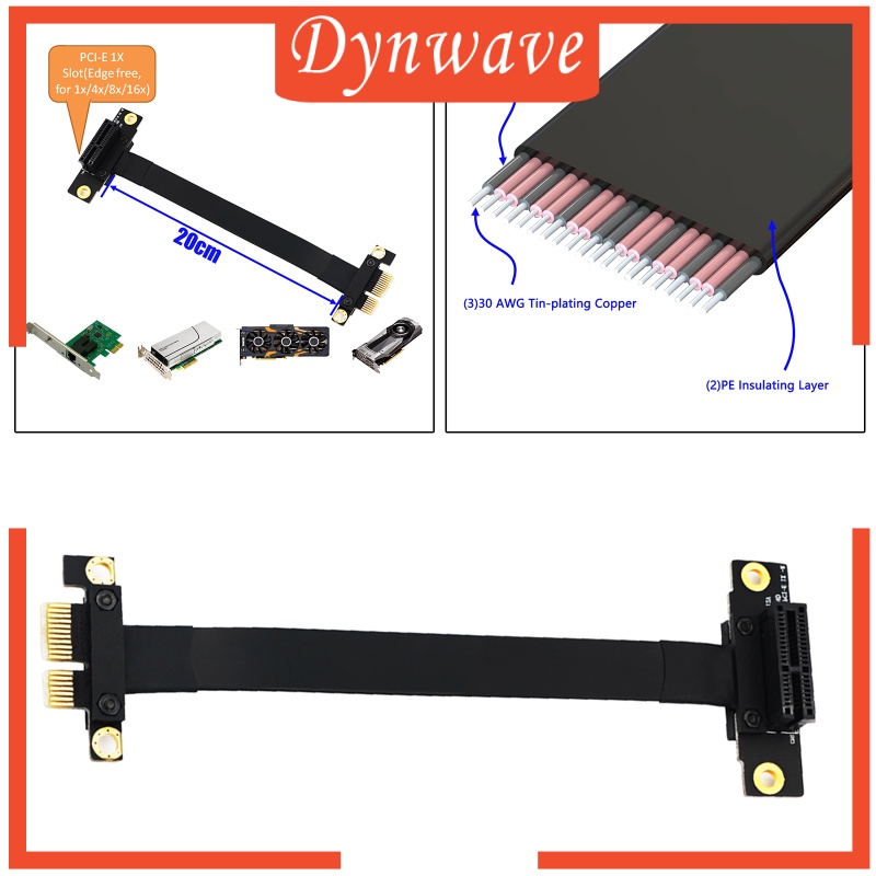 [DYNWAVE] PCI-e PCI Express 36PIN 1X Extension cable Extender