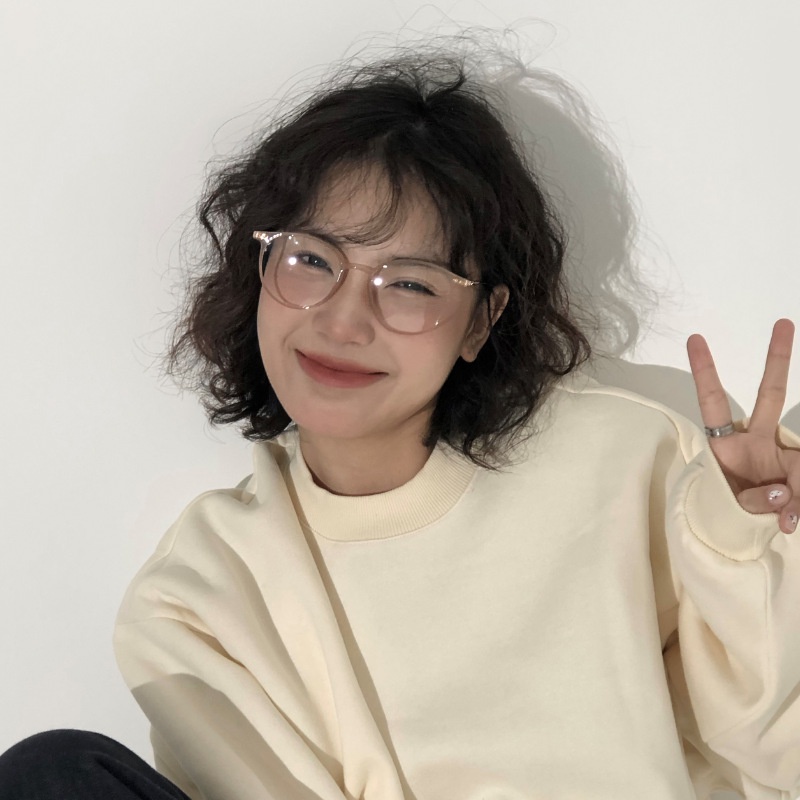 Mắt Kính Gọng Kim Loại Tròn Màu Nâu Siêu Nhẹ Chất Lượng Cao Phong Cách Hàn Quốc