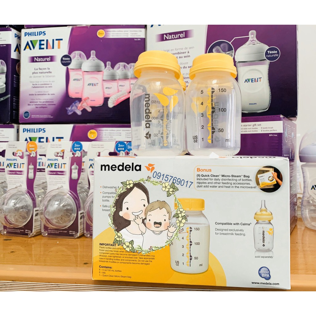 [HÀNG CHÍNH HÃNG] Bình trữ sữa Medela 150ml