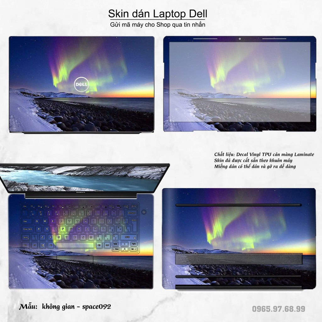 Skin dán Laptop Dell in hình không gian nhiều mẫu 16 (inbox mã máy cho Shop)
