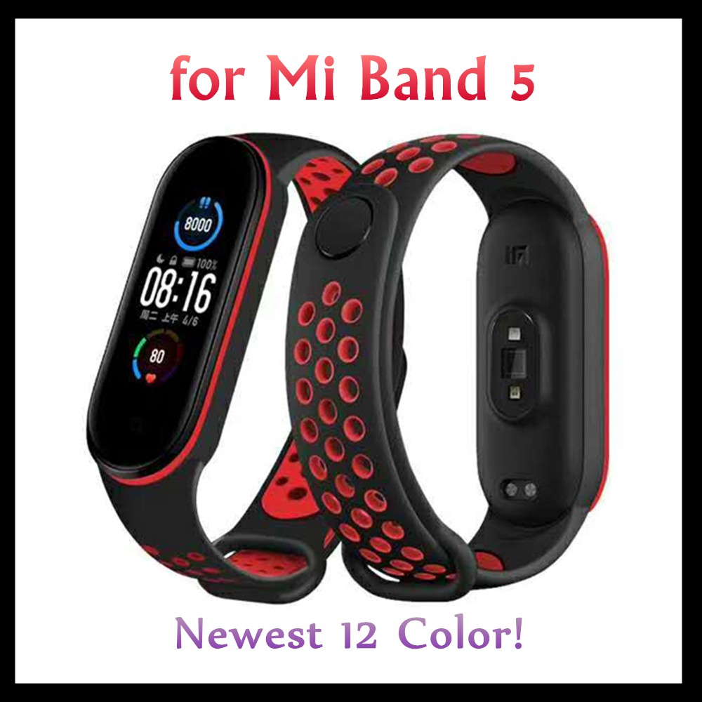 Dây đeo thay thế bằng silicon mềm chống mồ hôi cho Mi Band 5