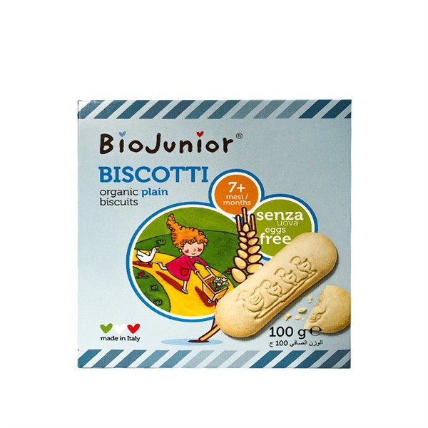 Bánh ăn dặm hữu cơ cho bé vị truyền thống Bio Junior 100g (Từ 7 tháng tuổi)