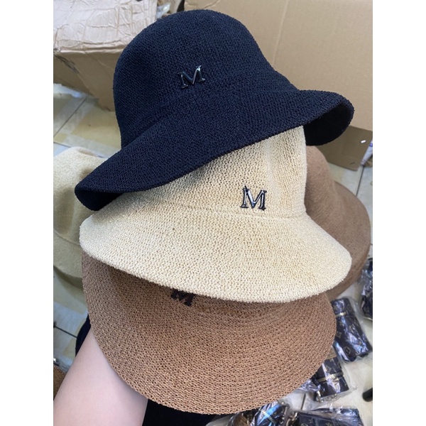 Nón Cói Nữ Chữ M Đi Biển Mũ Tai Bèo Vành Vintage