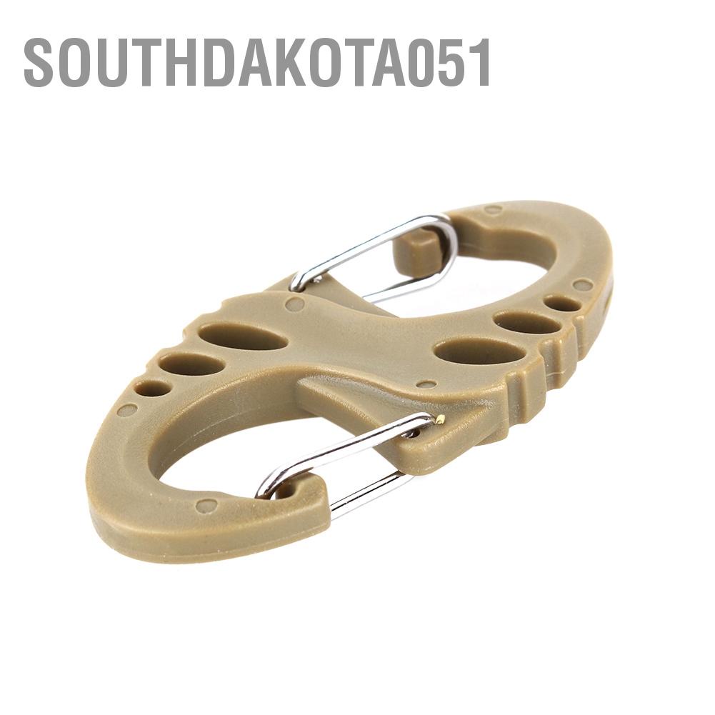 Móc carabiner hình chữ S với khóa đôi mini dành cho leo trèo