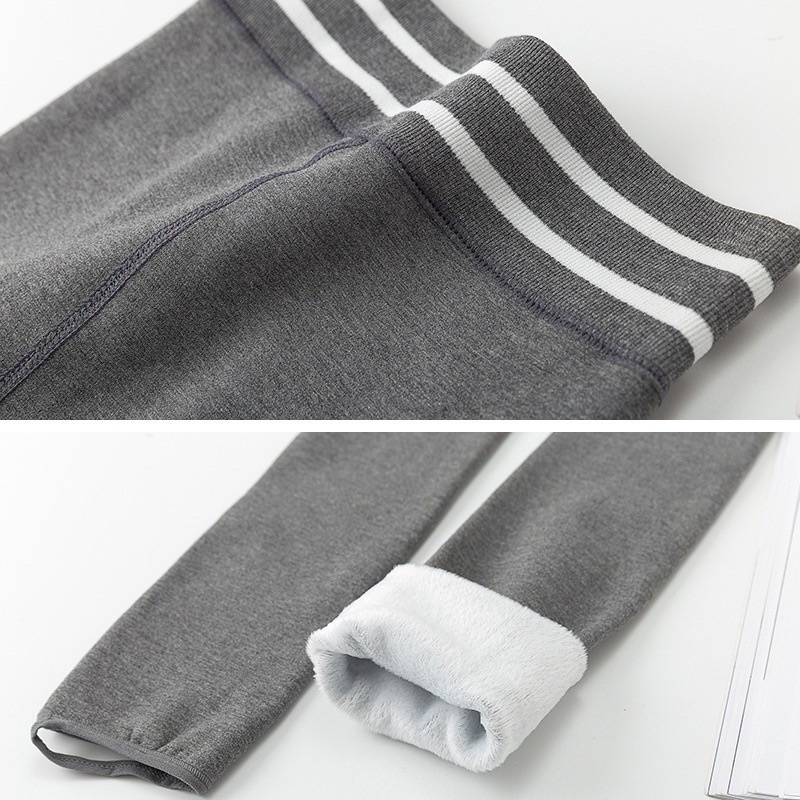 Quần legging nữ lót lông cạp cao siêu ấm