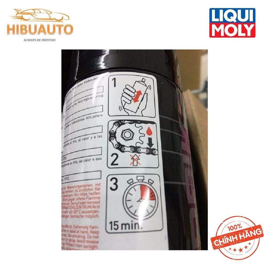 Chai Bảo Dưỡng Sên/ Xích Mô Tô Liqui Moly 1591 Motorbike Chain Lube White 400ml