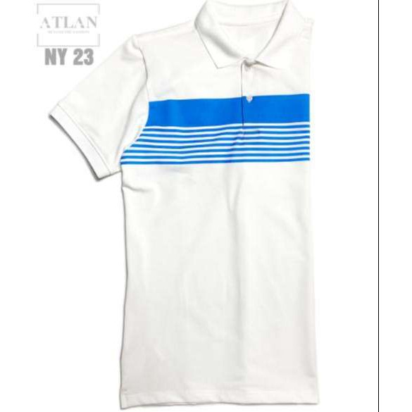 Áo Polo Nam 💖 𝘍𝘳𝘦𝘦𝘴𝘩𝘪𝘱 💖 Áo Thun Nam Trắng Sọc Xanh Biển Nhạt - NY23 | BigBuy360 - bigbuy360.vn