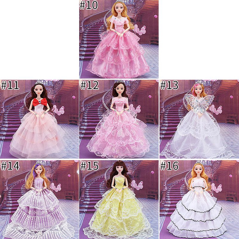 Búp Bê Barbie Kèm Đầm Công Chúa 30cm Cho Bé Gái