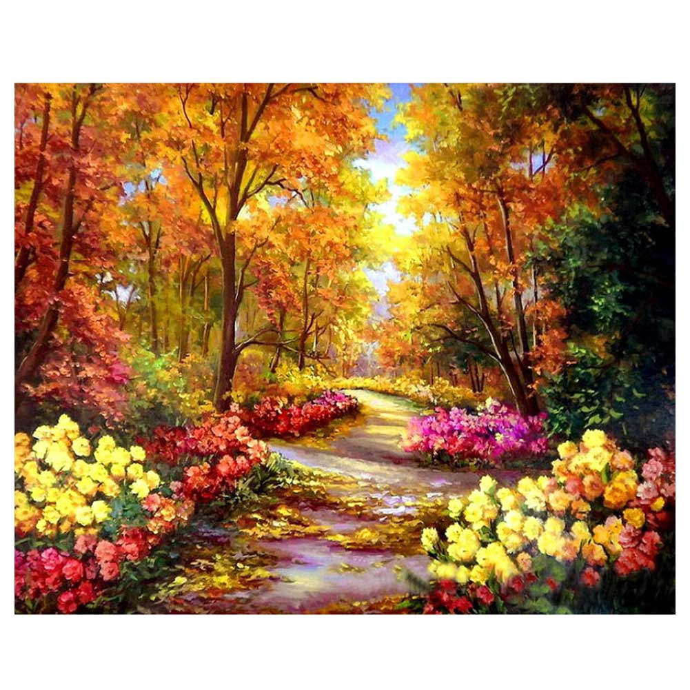 Bộ Tranh Sơn Dầu Tự Làm Hình Phong Cảnh Độc Đáo