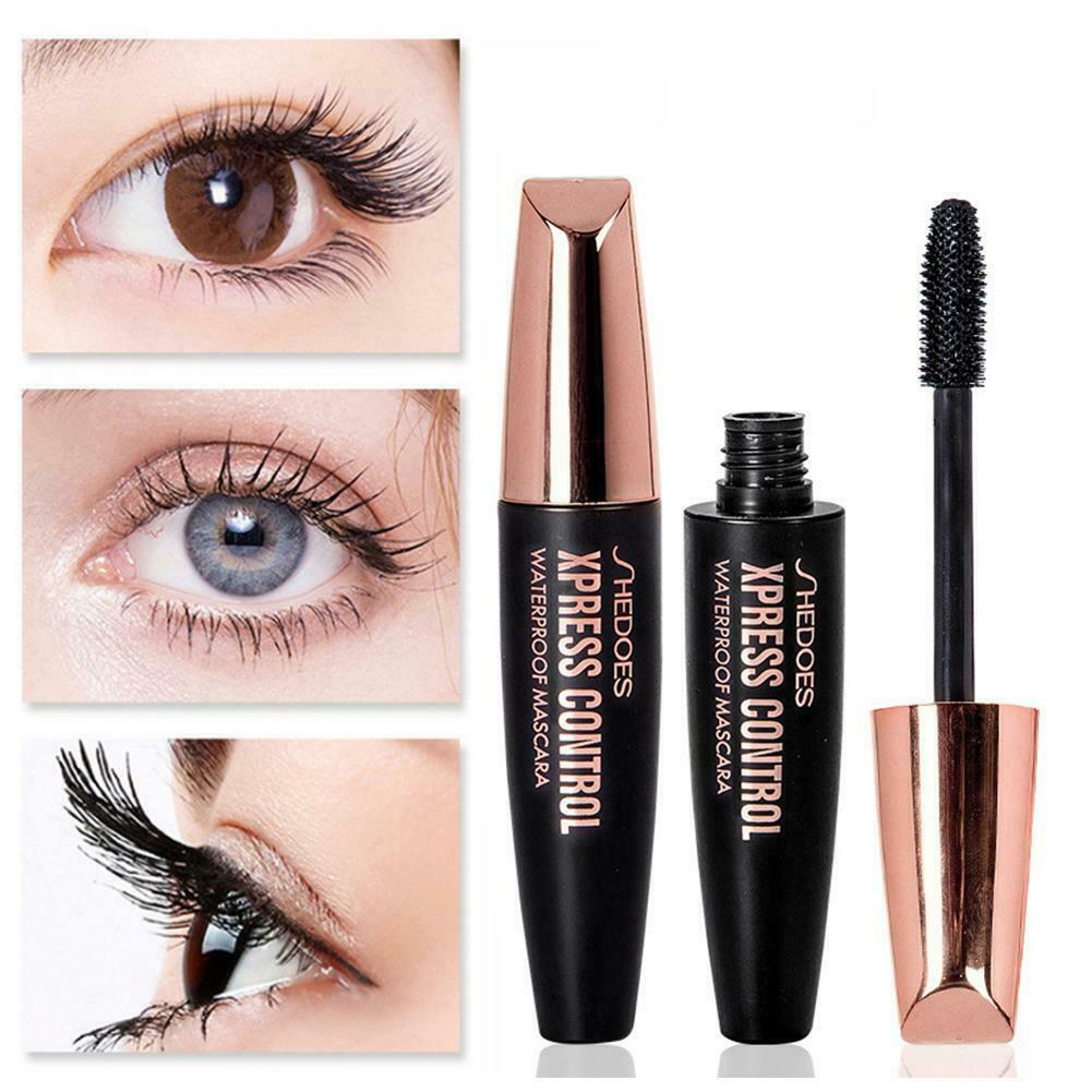 (Hàng Mới Về) Mascara Sợi Tơ 4d Màu Đen Kháng Nước Chuốt Dài / Cong Mi Lâu Trôi Không Lem Nhòe Q8O3