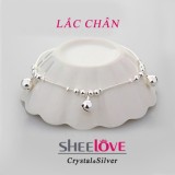 Lắc chân nữ thời trang mạ bạc lục lạc xinh xắn Hàn Quốc HHN-JL001(Bạc)